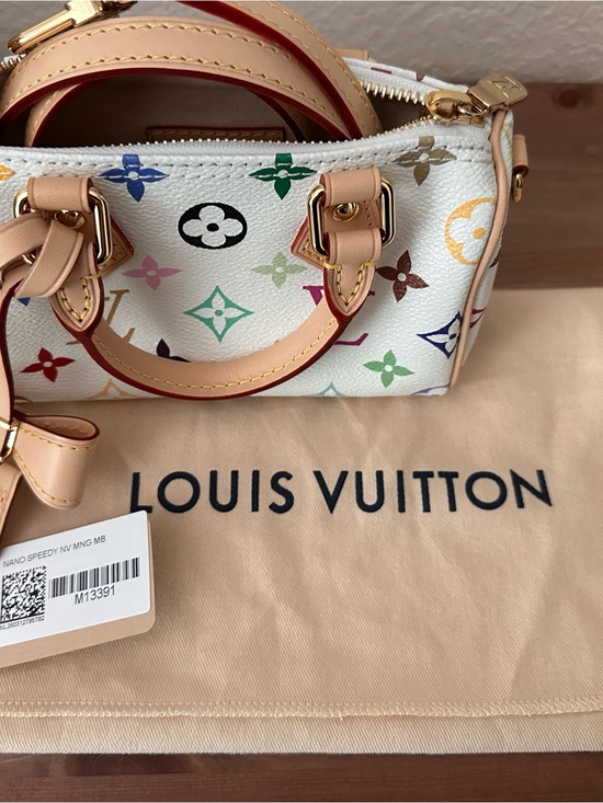 Louis Vuitton Handbags - Louis Vuitton White Multicolor Nano Speedy